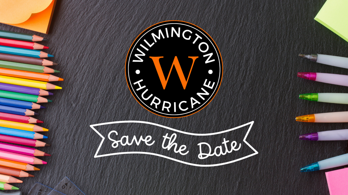 Save the Date - image of chalboard and colorful pens and pencils